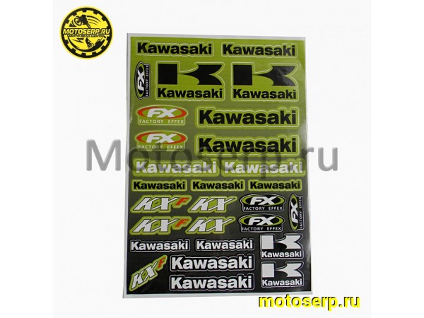 Купить  Наклейки (набор) Kawasaki FX (25х35см) (шт) (МК DS 3439 купить с доставкой по Москве и России, цена, технические характеристики, комплектация фото  - motoserp.ru