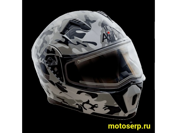 Купить  Шлем трансформер (модуляр) AiM JK906 комуфляж глянцевый  р-р L (шт) (AIM 906-015-L купить с доставкой по Москве и России, цена, технические характеристики, комплектация фото  - motoserp.ru