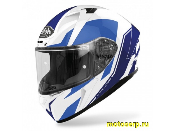 Купить  Шлем закрытый интеграл AIROH VALOR WINGS BLUE GLOSS (S) (шт) (AIROH купить с доставкой по Москве и России, цена, технические характеристики, комплектация фото  - motoserp.ru