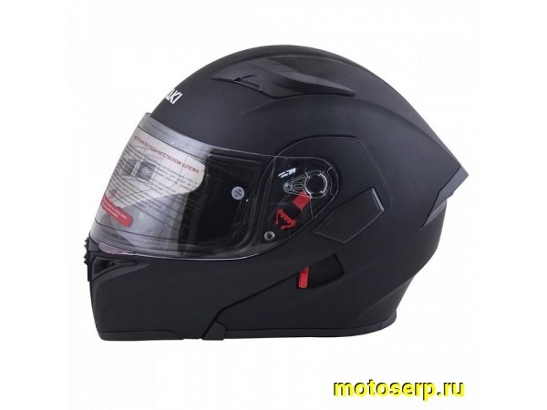 Купить  Шлем трансформер (модуляр) Ataki JK902 Solid черный матовый р-р L (шт) (SM 598-7587 купить с доставкой по Москве и России, цена, технические характеристики, комплектация фото  - motoserp.ru
