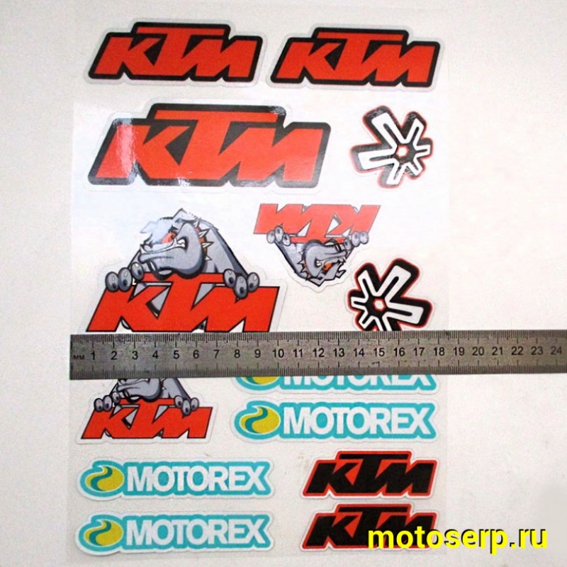 Купить  Наклейки (набор) "KTM 436" светоотражающие (19х28) (МК PKTZ 436 купить с доставкой по Москве и России, цена, технические характеристики, комплектация фото  - motoserp.ru