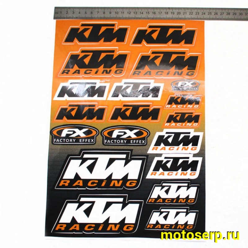 Купить  Наклейки (набор) "KTM Racing" (25х35) (МК DS 3415 купить с доставкой по Москве и России, цена, технические характеристики, комплектация фото  - motoserp.ru