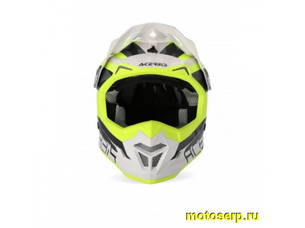 Купить  Шлем Кросс ACERBIS PROFILE 4 Fluo-Yellow/White (L)  (шт)  (Progasi 0022821.455.066 купить с доставкой по Москве и России, цена, технические характеристики, комплектация фото  - motoserp.ru