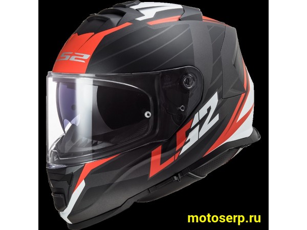Купить  Шлем закрытый LS2 FF800 STORM NERVE Matt Black Red (XXL) интеграл (шт) (LS2 купить с доставкой по Москве и России, цена, технические характеристики, комплектация фото  - motoserp.ru
