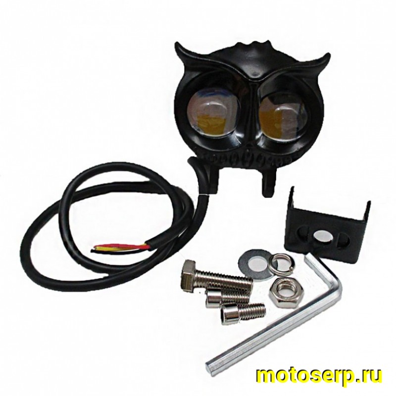 Купить  Фара, Светодиодная оптика (филин) 65‑53mm, 9‑60V, IP67, белый/желтый свет (ANKON 032157 купить с доставкой по Москве и России, цена, технические характеристики, комплектация фото  - motoserp.ru
