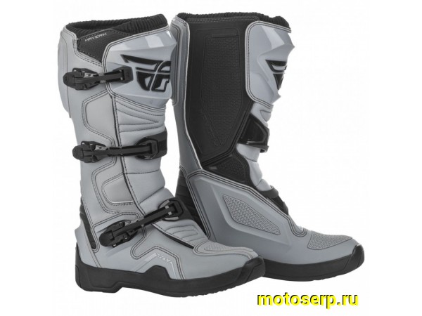 Купить  Мотоботы кросс. FLY RACING MAVERIK (2021)  р-р 44,5" серые/черные (Ч/З) (пар) (SM 872-4353 купить с доставкой по Москве и России, цена, технические характеристики, комплектация фото  - motoserp.ru