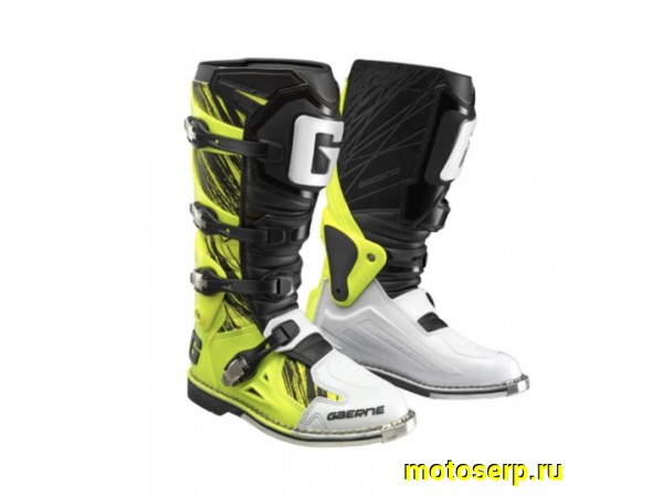 Купить  Мотоботы кросс. GAERNE FASTBACK Hi-Vis (защ. голени), желтый/серый/черный р-р 42" (Ч/З) (пар) (SM 953-4043 купить с доставкой по Москве и России, цена, технические характеристики, комплектация фото  - motoserp.ru