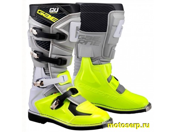 Купить  Мотоботы кросс. GAERNE GX-J  (защ. голени), серый/желтый р-р 41" (Ч/З) (пар) (SM 872-1670 купить с доставкой по Москве и России, цена, технические характеристики, комплектация фото  - motoserp.ru