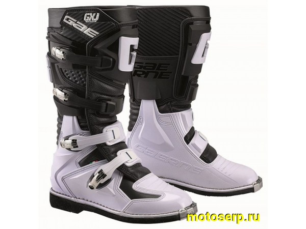 Купить  Мотоботы кросс. GAERNE GX-J  (защ. голени), черный/белый р-р 41" (Ч/З) (пар) (SM 872-7387 купить с доставкой по Москве и России, цена, технические характеристики, комплектация фото  - motoserp.ru