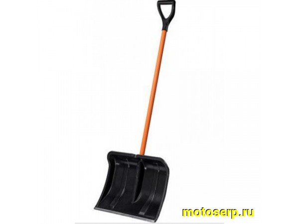 Купить  Лопата снеговая пласт. "БОГАТЫРЬ" 500х375мм с металл. черенком (шт) (Дмитрий купить с доставкой по Москве и России, цена, технические характеристики, комплектация фото  - motoserp.ru