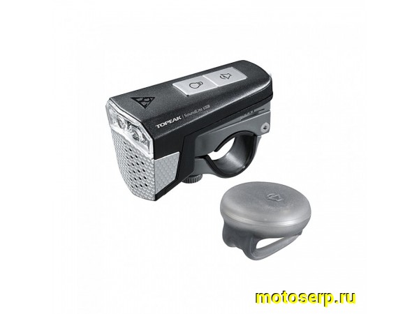 Купить  Фара передн диодная TOPEAK SOUND LITE (с сигналом, беспроводное управление сигналом) USB зарядка Вело (шт)  (КС  купить с доставкой по Москве и России, цена, технические характеристики, комплектация фото  - motoserp.ru