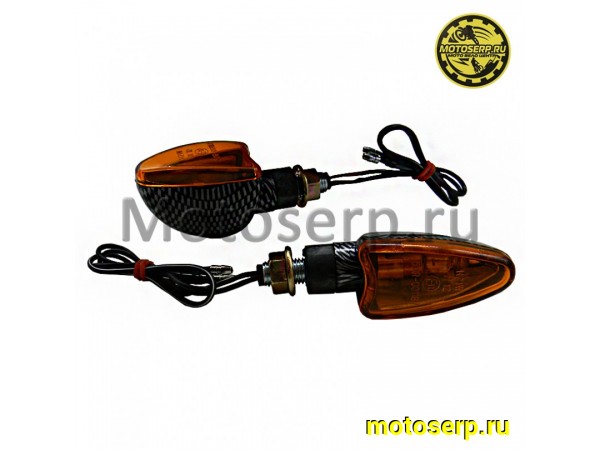 Купить  Поворотник треугольный (мини) (карбон) (пара) (МТ О-1164 купить с доставкой по Москве и России, цена, технические характеристики, комплектация фото  - motoserp.ru