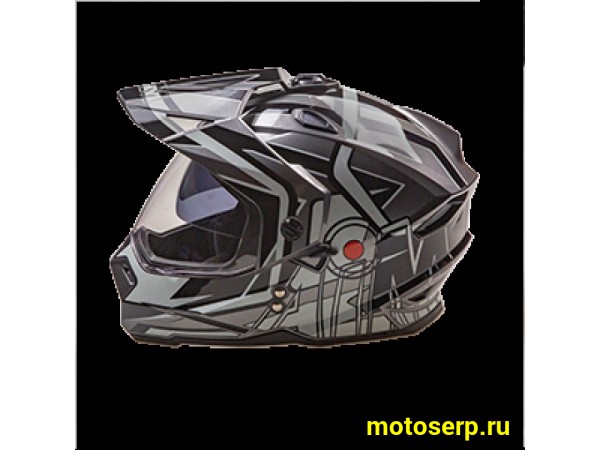 Купить  Шлем Кросс AIM JK802S (мотард) Black/Grey/White (черный, серый, белый) (M) (шт) (AIM 802-024-M купить с доставкой по Москве и России, цена, технические характеристики, комплектация фото  - motoserp.ru