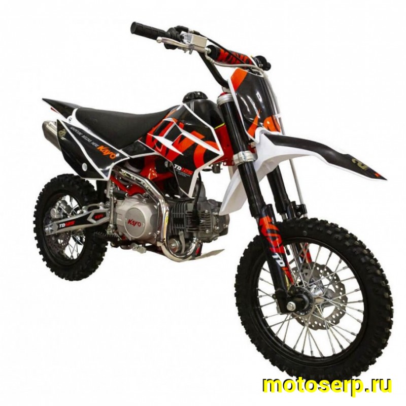 Купить  Питбайк KAYO Mini TD125 14/12 (п/автомат, эл. стартер) (шт) (ФОТО купить с доставкой по Москве и России, цена, технические характеристики, комплектация фото  - motoserp.ru