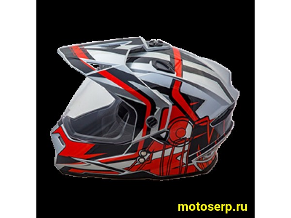Купить  Шлем Кросс AIM JK802S (мотард) Red/Black/Grey (красный, черный, серый) (XL) (шт) (AIM 802-013-XL купить с доставкой по Москве и России, цена, технические характеристики, комплектация фото  - motoserp.ru