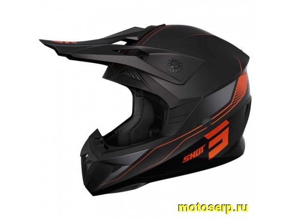Купить  Шлем Кросс Shot PULSE EDGE неон/черный/оранжевый (матовый) (XL) (шт) (SM 941-5003 купить с доставкой по Москве и России, цена, технические характеристики, комплектация фото  - motoserp.ru