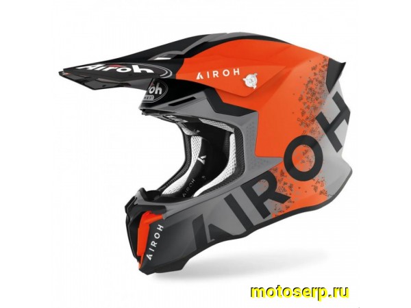 Купить  Шлем Кросс AIROH TWIST 2.0 BIT ORANGE MATT (M) (шт) (AIROH купить с доставкой по Москве и России, цена, технические характеристики, комплектация фото  - motoserp.ru