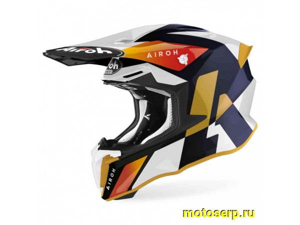 Купить  Шлем Кросс AIROH TWIST 2.0 Lift white gloss (M) (шт) (AIROH купить с доставкой по Москве и России, цена, технические характеристики, комплектация фото  - motoserp.ru