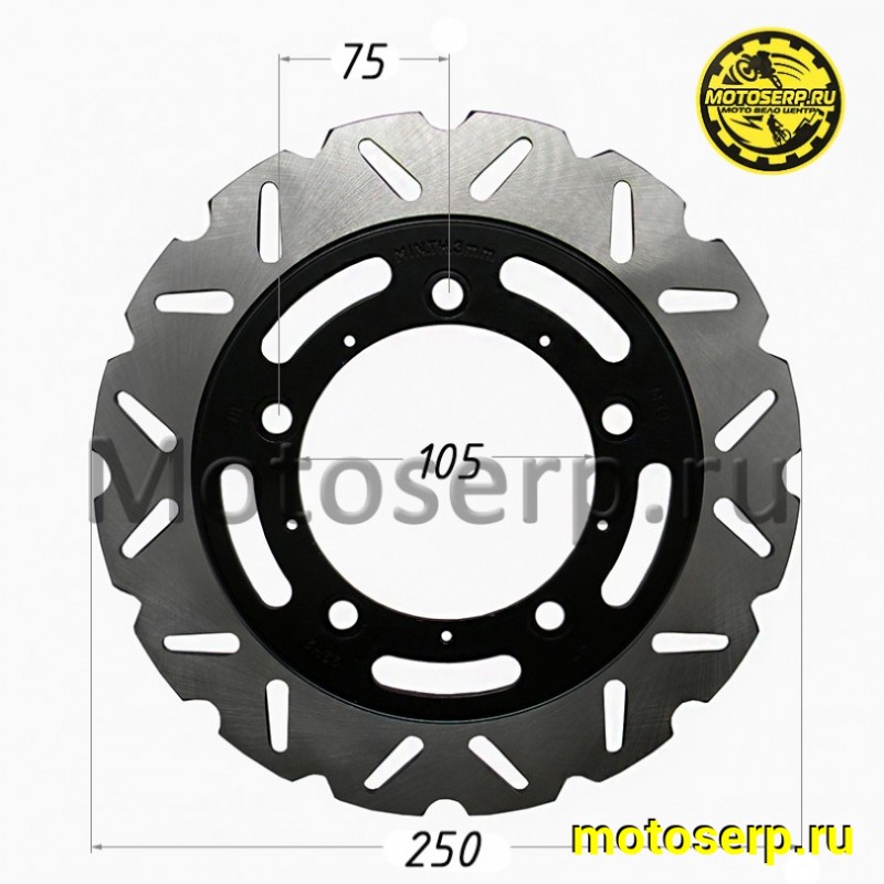 Купить  Диск тормозной передний (250x105) (отв:5x75) LIFAN KPV 150 (шт) (LIFAN TJB56311A0B01 купить с доставкой по Москве и России, цена, технические характеристики, комплектация фото  - motoserp.ru