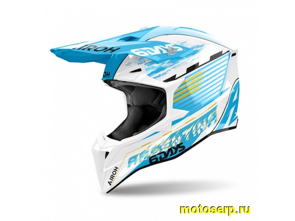 Купить  Шлем Кросс AIROH WRAAAP SIXDAYS ARGENTINA 2023 GLOSS (XL) (шт) (AIROH купить с доставкой по Москве и России, цена, технические характеристики, комплектация фото  - motoserp.ru