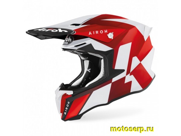 Купить  Шлем Кросс AIROH Twist 2.0 Lift RED MATT (L) (шт) (AIROH купить с доставкой по Москве и России, цена, технические характеристики, комплектация фото  - motoserp.ru