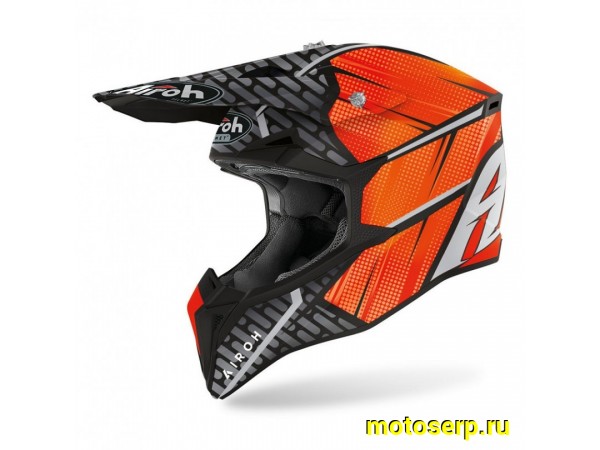 Купить  Шлем Кросс AIROH WRAAP IDOL ORANGE MATT (L) (шт) (AIROH купить с доставкой по Москве и России, цена, технические характеристики, комплектация фото  - motoserp.ru