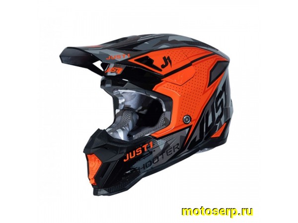 Купить  Шлем Кросс JUST1 J40 SHOOTER Hi-Vis оранжевый (S) (SM 880-7216 купить с доставкой по Москве и России, цена, технические характеристики, комплектация фото  - motoserp.ru