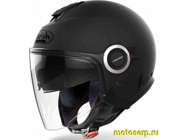 Купить  Шлем открытый  со стеклом AIROH HELIOS COLOR Black Matt (S) (шт) (AIM AI31A13ELIE0C_S купить с доставкой по Москве и России, цена, технические характеристики, комплектация фото  - motoserp.ru