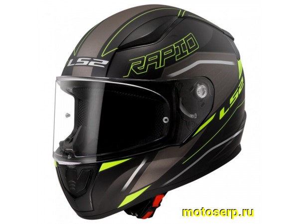 Купить  Шлем закрытый LS2 FF353 RAPID 2 ROKKU Matt Black Hi-Vis Yellow (XL) интеграл (шт) (LS2 купить с доставкой по Москве и России, цена, технические характеристики, комплектация фото  - motoserp.ru