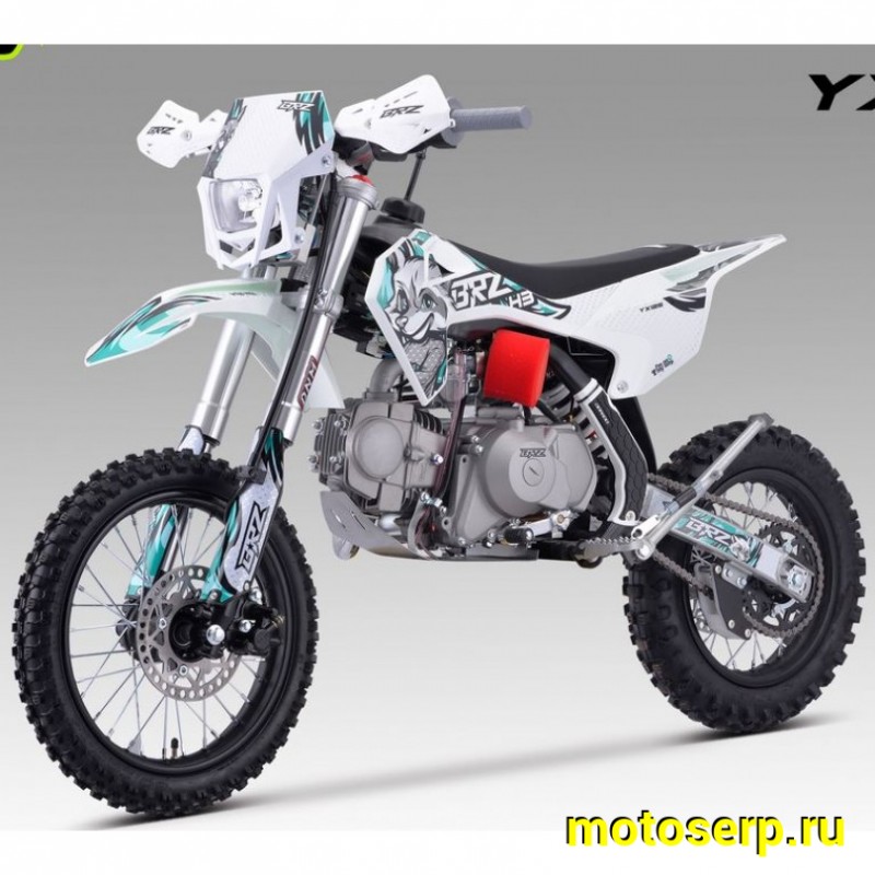 Купить  Питбайк BRZ H3 YX125 (GTO H3) 14/12" МехКПП, электростарт (спортинв) (шт) (ФОТО купить с доставкой по Москве и России, цена, технические характеристики, комплектация фото  - motoserp.ru