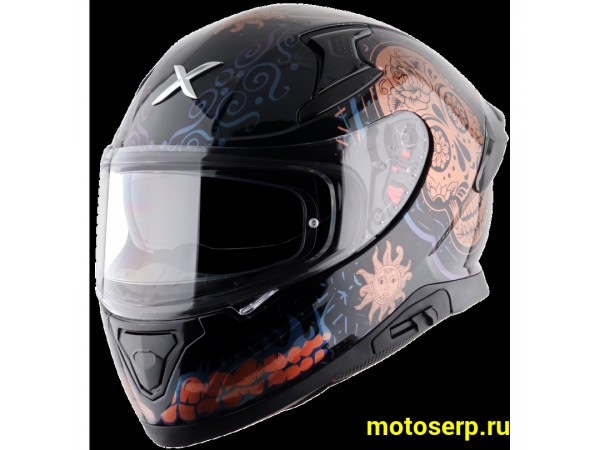 Купить  Шлем закрытый интеграл AXOR APEX TRANCE-E, цвет чёрный/медный (S) (шт) (Bajaj AXOR APX TRC-KGLD купить с доставкой по Москве и России, цена, технические характеристики, комплектация фото  - motoserp.ru