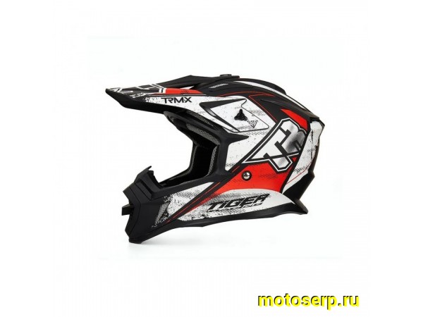 Купить  Шлем Кросс KIOSHI TR H637 черный/белый/красный (Матовый) р-р L (шт) (Regul 111333-2 купить с доставкой по Москве и России, цена, технические характеристики, комплектация фото  - motoserp.ru