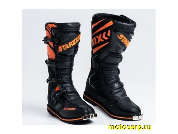 Купить  Мотоботы кросс. STAREZZI Roma Black Orange  р-р 41" черные/оранжевые (N/Q) (пар) (Progas 000075 купить с доставкой по Москве и России, цена, технические характеристики, комплектация фото  - motoserp.ru