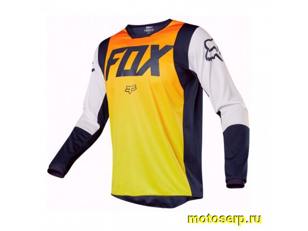 Купить  Джерси (футболка для мотокросса) Fox #5 черный/желтый (XL) (шт) (К-дар 2307805 купить с доставкой по Москве и России, цена, технические характеристики, комплектация фото  - motoserp.ru