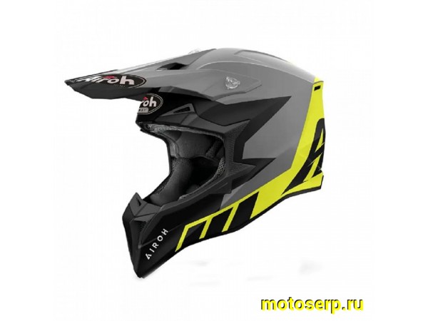 Купить  Шлем Кросс AIROH WRAAAP RELOADED YELLOW MATT (M) (шт) (AIROH купить с доставкой по Москве и России, цена, технические характеристики, комплектация фото  - motoserp.ru
