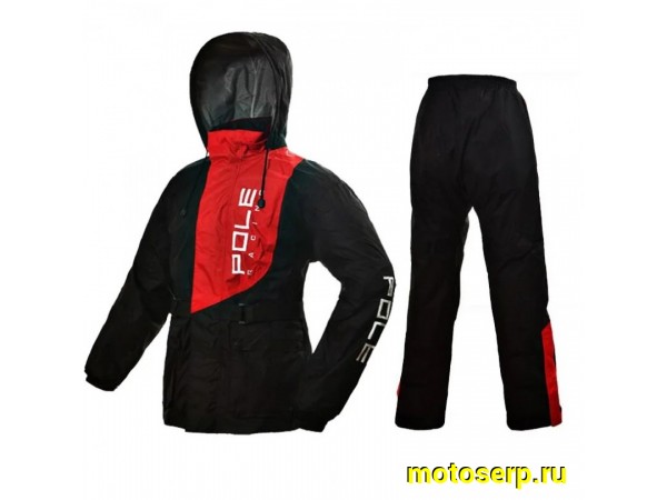 Купить  Дождевик (куртка+брюки) POLE PL-36 черно-красный (M) (комп) (МотоЯ купить с доставкой по Москве и России, цена, технические характеристики, комплектация фото  - motoserp.ru