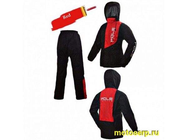 Купить  Дождевик (куртка+брюки) POLE PL-36 черно-красный (XXL) (комп) (МотоЯ купить с доставкой по Москве и России, цена, технические характеристики, комплектация фото  - motoserp.ru