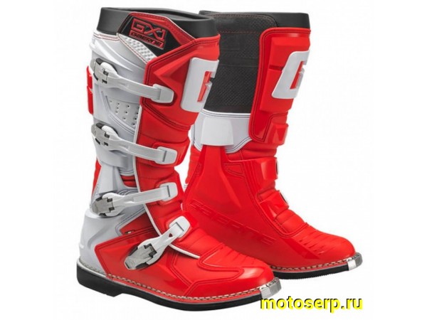 Купить  Мотоботы кросс. GAERNE GX-1  (защ. голени), красный/белый р-р 43" (Ч/З) (пар) (SM 808-6353 купить с доставкой по Москве и России, цена, технические характеристики, комплектация фото  - motoserp.ru