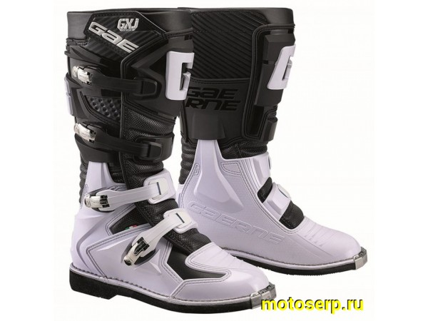 Купить  Мотоботы кросс. GAERNE GX-J  (защ. голени), черный/белый р-р 40" (Ч/З) (пар) (SM 872-9539 купить с доставкой по Москве и России, цена, технические характеристики, комплектация фото  - motoserp.ru