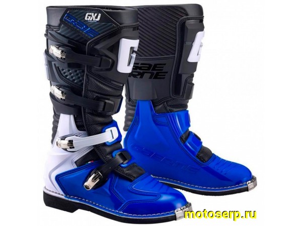 Купить  Мотоботы кросс. GAERNE GX-J  (защ. голени), черный/синий р-р 37" (Ч/З) (пар) (SM 872-2461 купить с доставкой по Москве и России, цена, технические характеристики, комплектация фото  - motoserp.ru