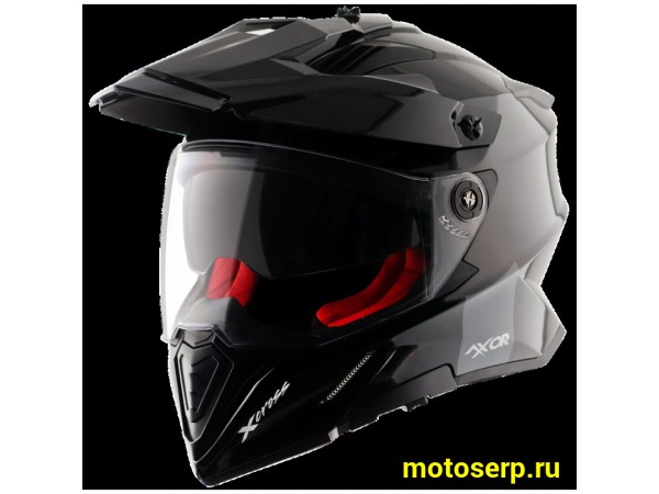 Купить  Шлем Кросс AXOR X - CROSS X1 DUAL VISOR SC-E (мотард), цвет чёрный (XL) (шт) (Bajaj X -CROSS-DV-SC-KR-E купить с доставкой по Москве и России, цена, технические характеристики, комплектация фото  - motoserp.ru