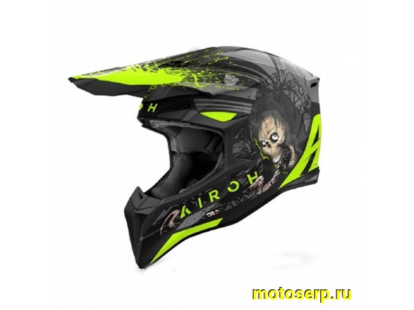 Купить  Шлем Кросс AIROH WRAAAP DARKNESS MATT  (M) (шт) (WRD31-M купить с доставкой по Москве и России, цена, технические характеристики, комплектация фото  - motoserp.ru