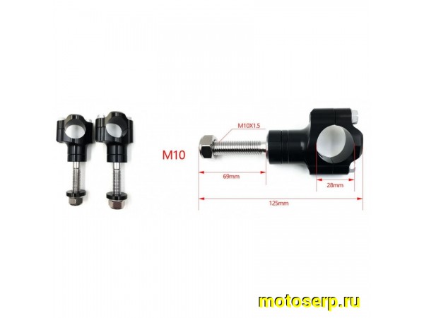 Купить  Крепление (кронштейн, хомут, зажим) руля универсальное "OTOM" M10 черный (пара) (шт) (Кокурин купить с доставкой по Москве и России, цена, технические характеристики, комплектация фото  - motoserp.ru