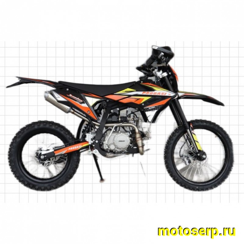 Купить  Питбайк Progasi Jumbo 125 19/16", мех, эл/кикстарт, фильтр бокс, защ. рук, защита карт, стопсигн. (шт) (ФОТО купить с доставкой по Москве и России, цена, технические характеристики, комплектация фото  - motoserp.ru