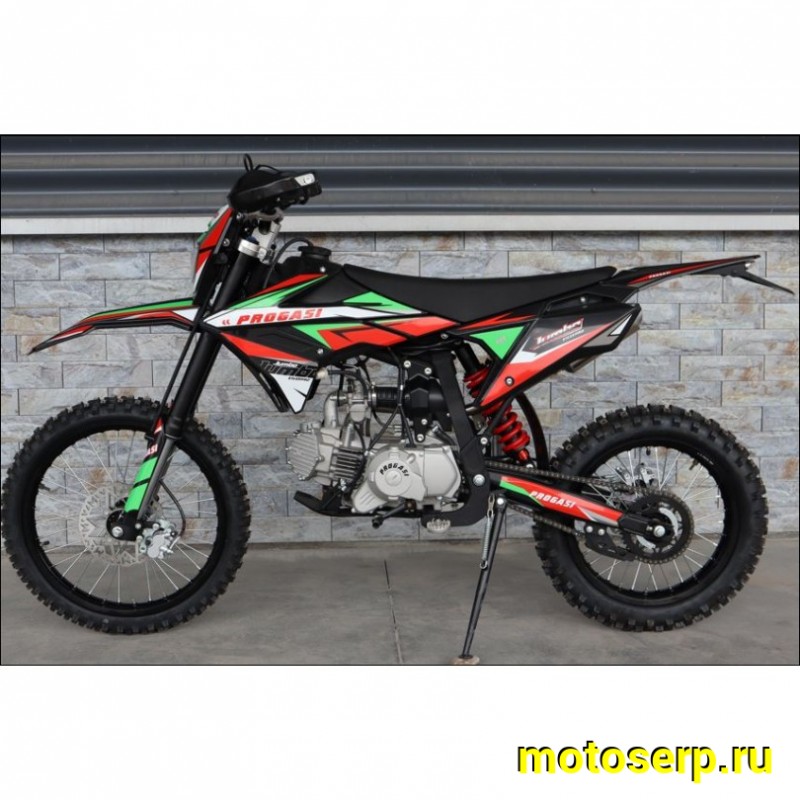 Купить  Питбайк Progasi Jumbo 150 Pro, 19/16",  косоголовые, мех, эл/кикстарт, фильтр бокс, защ. рук, защита карт, стопсигн. (шт) (ФОТО купить с доставкой по Москве и России, цена, технические характеристики, комплектация фото  - motoserp.ru