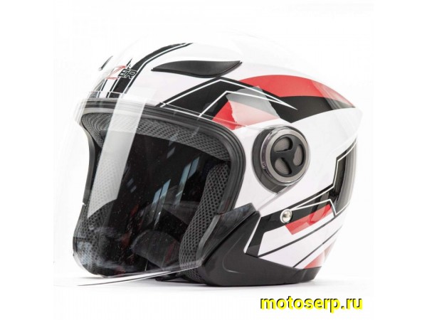 Купить  Шлем открытый  со стеклом HIZER 219 (M) #1 White (шт) (ML 05682 купить с доставкой по Москве и России, цена, технические характеристики, комплектация фото  - motoserp.ru