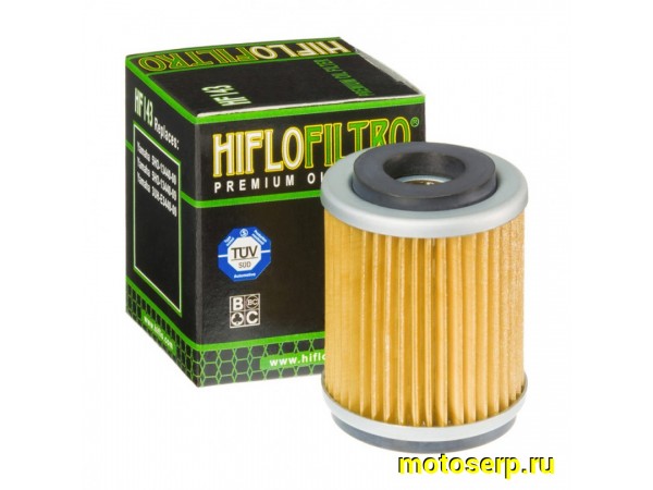 Купить  Масл. фильтр HI FLO HF143 (шт) (0 купить с доставкой по Москве и России, цена, технические характеристики, комплектация фото  - motoserp.ru
