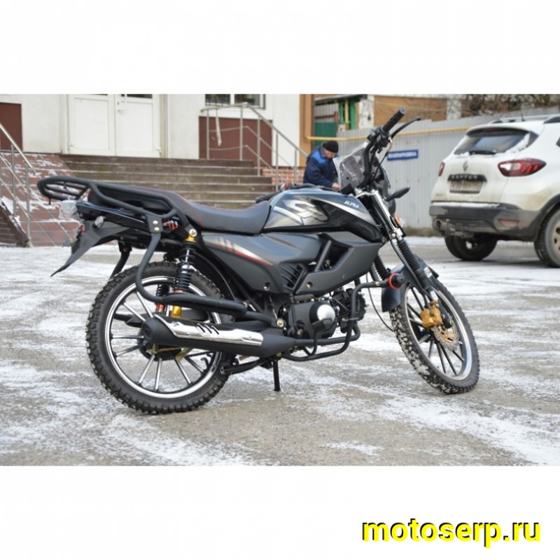 Купить  Мопед Alpha Jaguar RS Sport  4Т; 50cc; колеса 17/17"литые; 4пер, эл. старт; диск/бар, обтекатель, пеги (шт) 01250 (ФОТО купить с доставкой по Москве и России, цена, технические характеристики, комплектация фото  - motoserp.ru