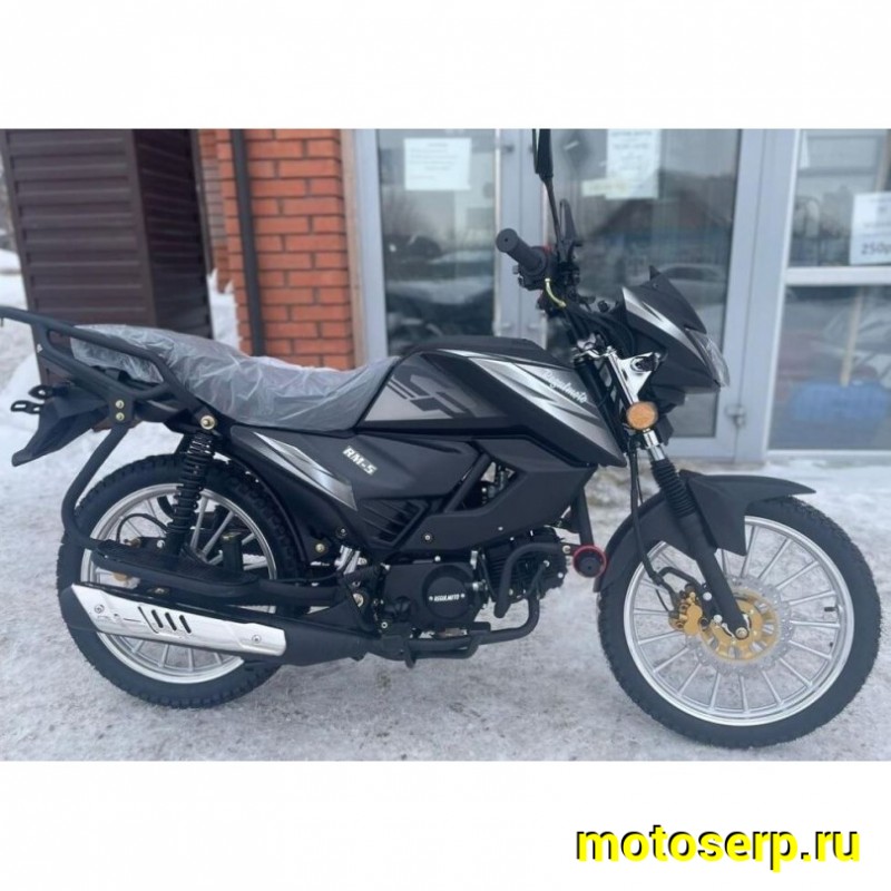 Купить  Мопед Regulmoto Alpha (RM-5) Черный матовый 4Т; 50cc;  колеса 17/17"литые; 4пер, диск/диск, LED фара, USB-порт (шт) 01250 (ФОТО купить с доставкой по Москве и России, цена, технические характеристики, комплектация фото  - motoserp.ru