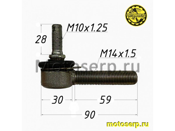 Купить  Шаровая опора верхняя ATV125 ТERMIT (M10x1.25, M14x1.5, D30, L=90) (шт) (MM 93971 купить с доставкой по Москве и России, цена, технические характеристики, комплектация фото  - motoserp.ru
